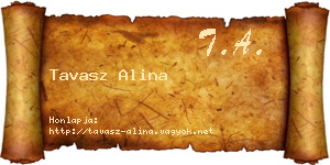 Tavasz Alina névjegykártya
